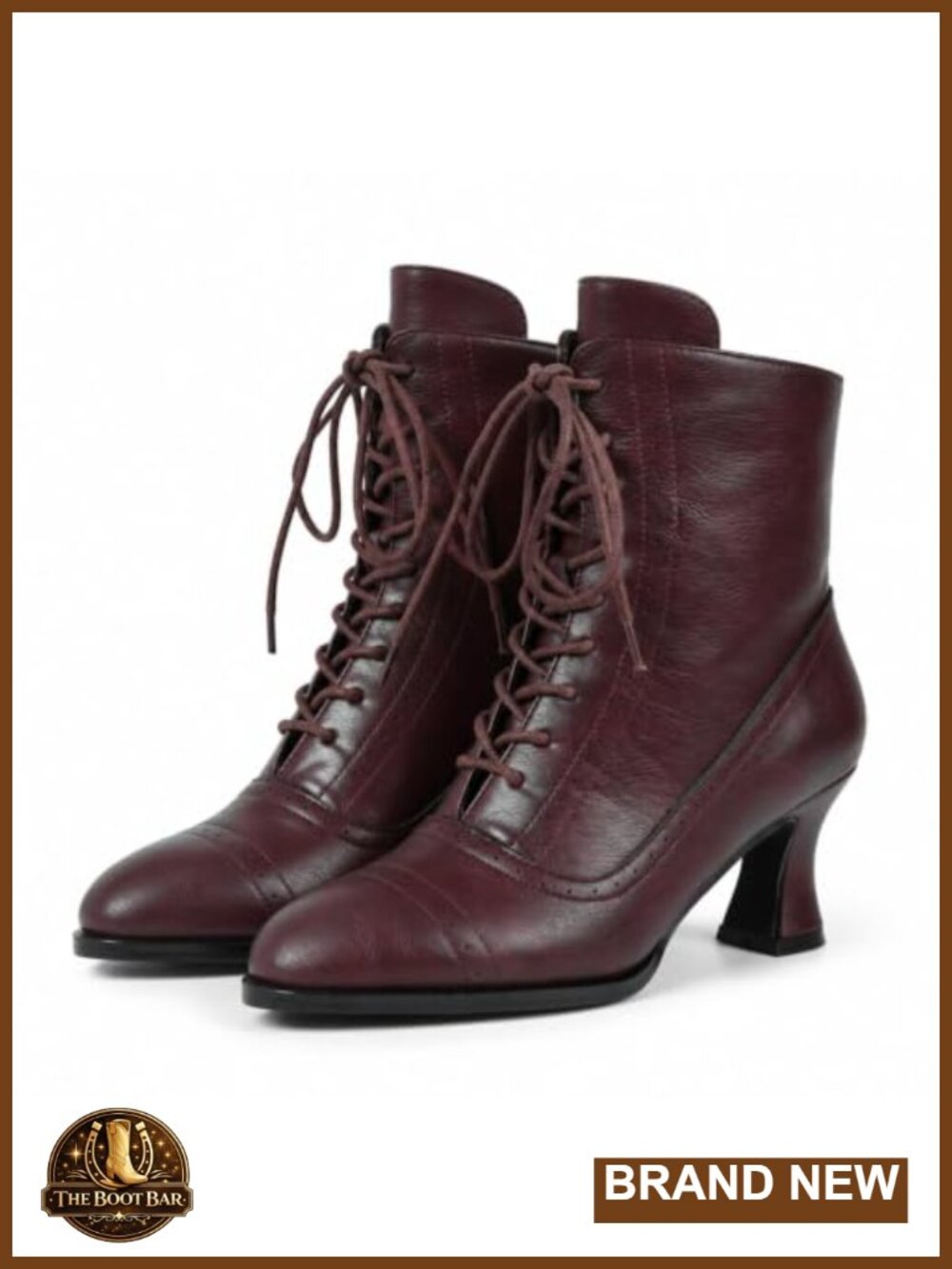 Victorian Ankle Boots Women Block Heel Witch Renaissance